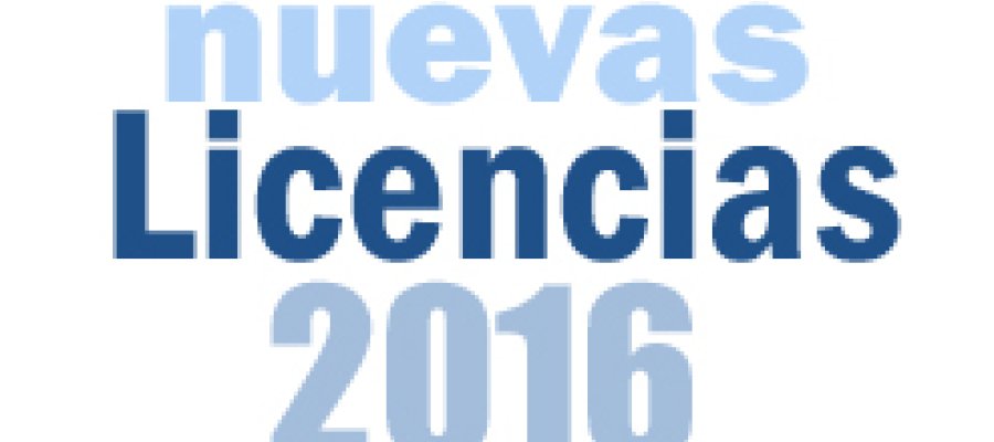 Licencias concedidas en 2016